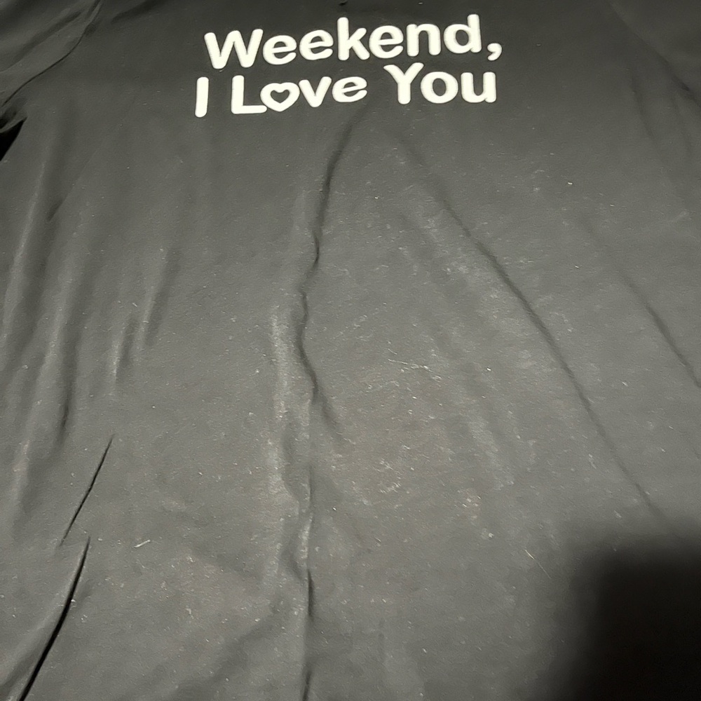 AnyBody Black Tee with White Text